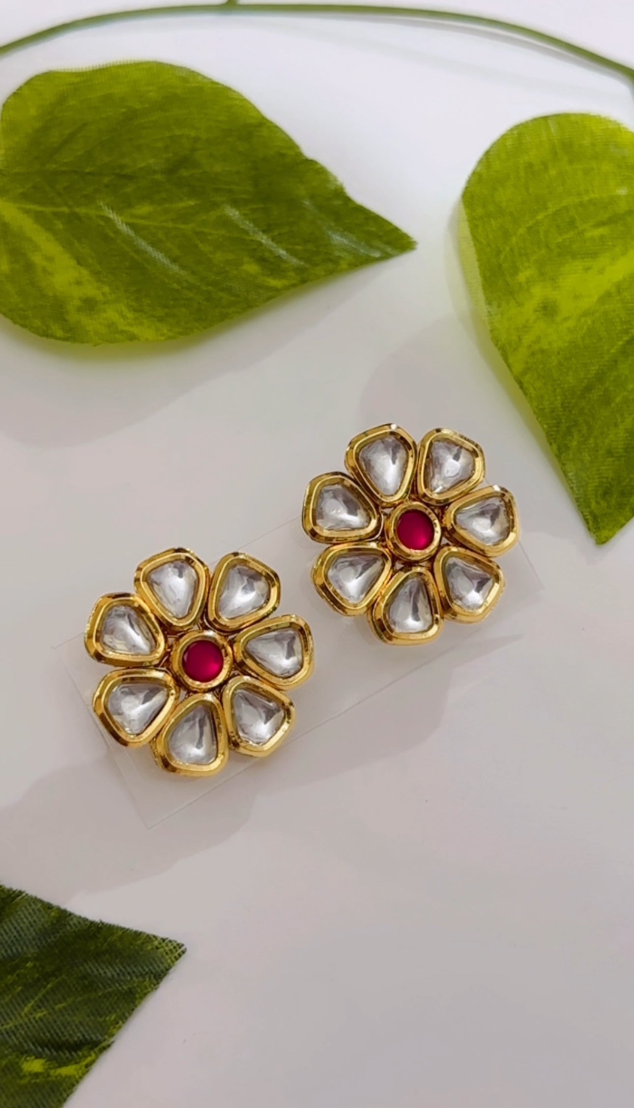 Rani Kundan Studs 2