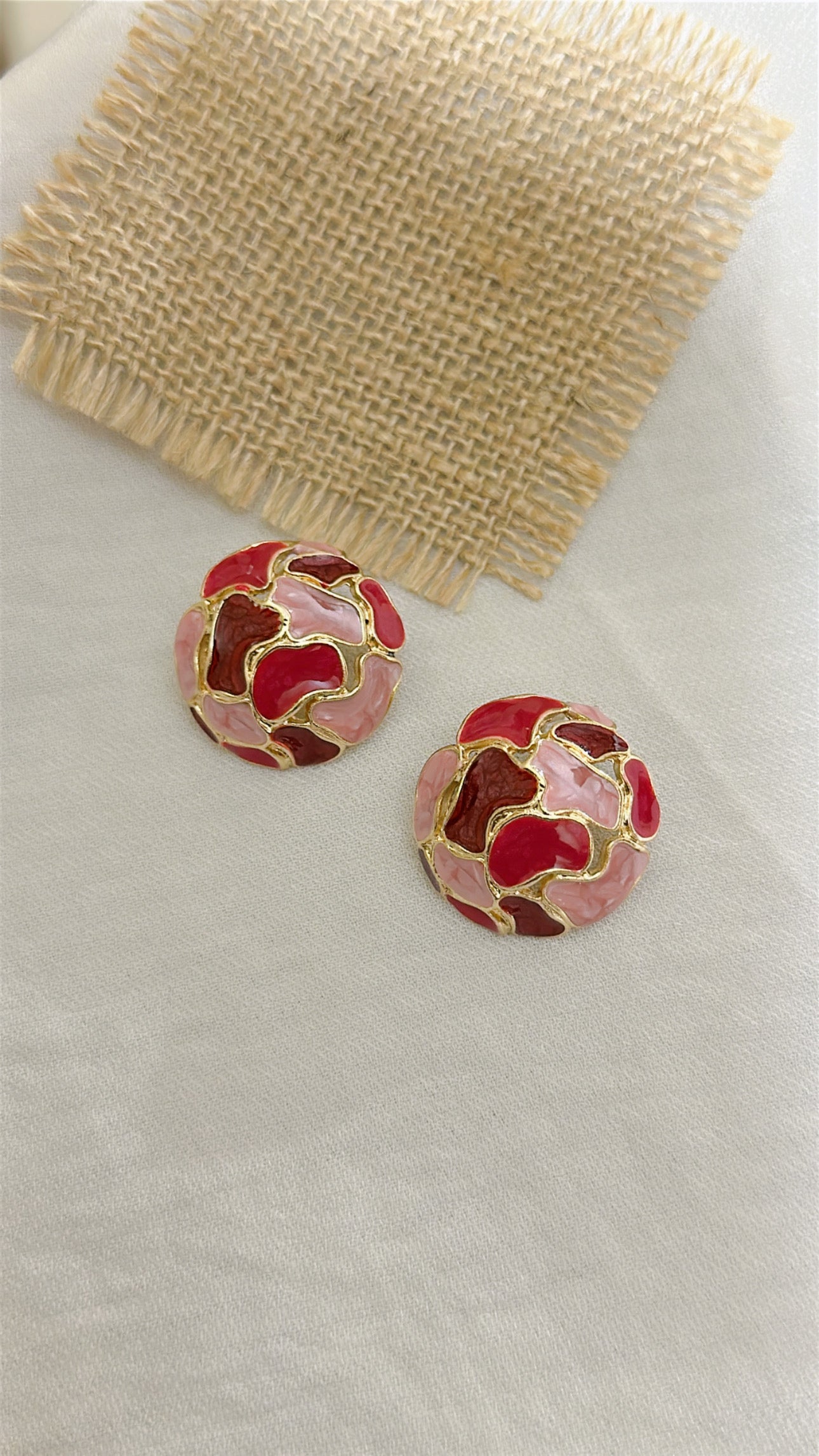 Pink Circular Studs