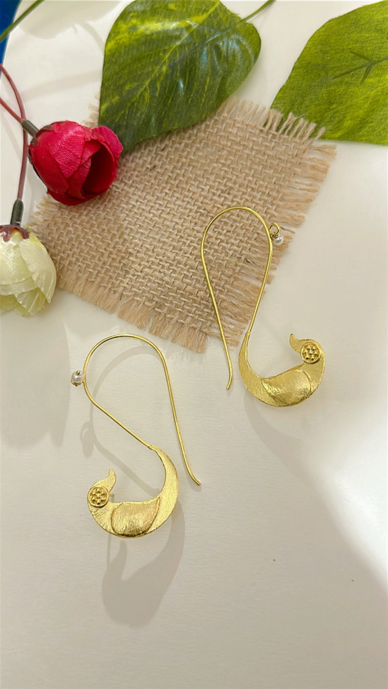 ‘Birdie’ Gold Plated Brass Earcuffs