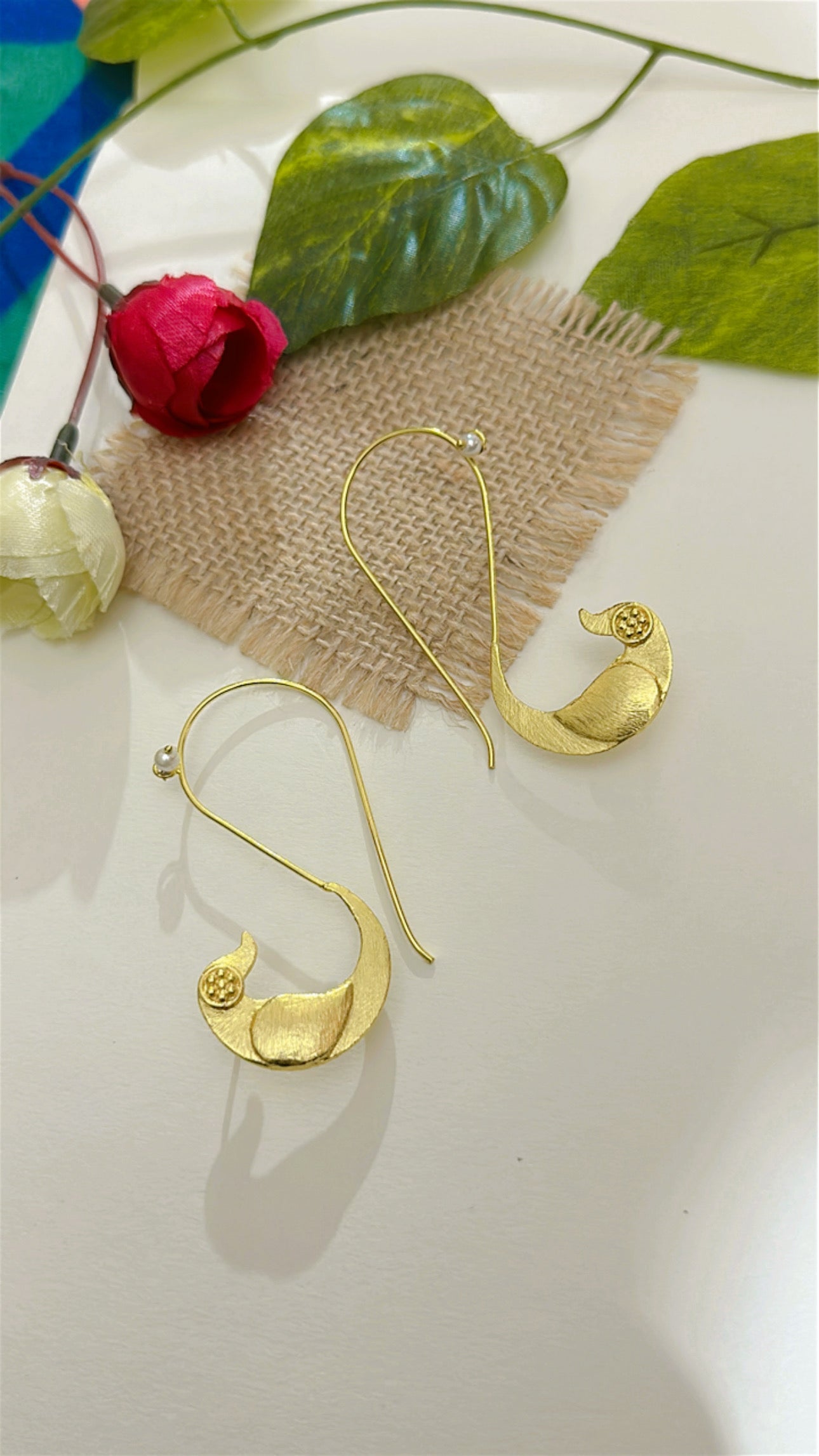 ‘Birdie’ Gold Plated Brass Earcuffs