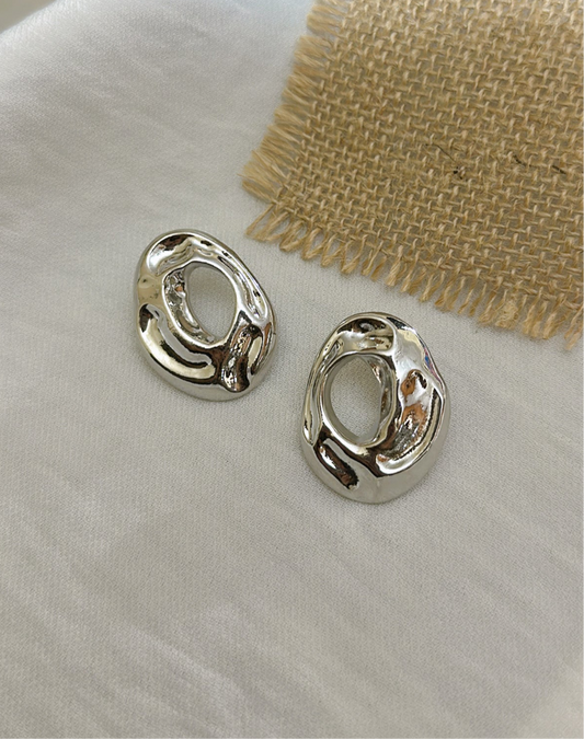 Textured Studs in Silver