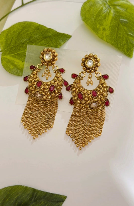 Surmayi Kundan Danglers