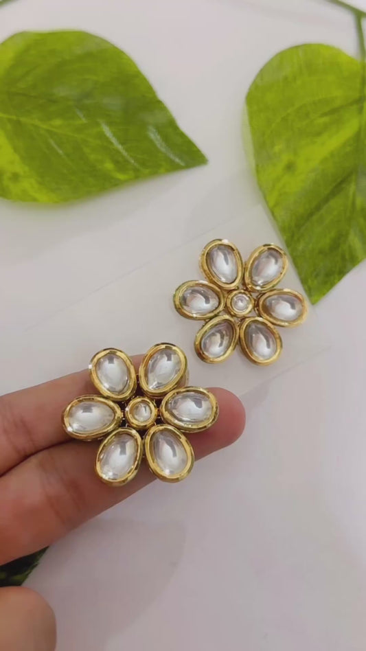 Kundan Phool Studs 2