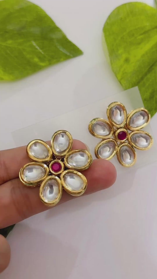 Rani Kundan Studs
